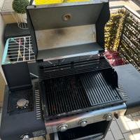 Barbecue a gas 3 fuochi con bruciatore laterale