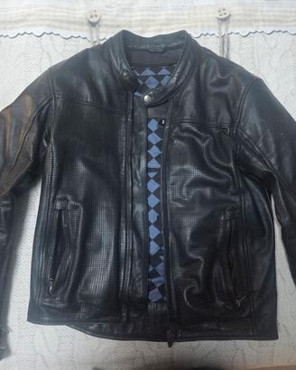 Giacca moto pelle estiva Ixon CRANK AIR Nero