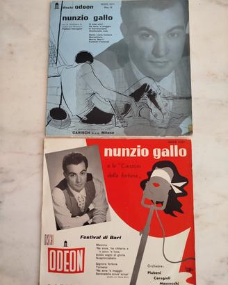 Lotto 2 Vinili 10" Nunzio Gallo (1957) Odeon