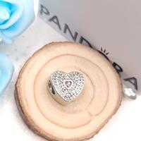 Charm originale pandora cuore in pavè argento 925 