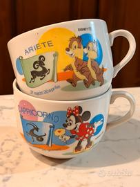 Coppia Tazze Vintage  Segni Zodiacali “DISNEY”