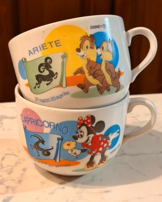 Coppia Tazze Vintage  Segni Zodiacali “DISNEY”