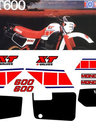 YAMAHA XT600 43f XT600 adesivi stickers decal