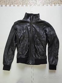 giacca vintage in pelle di agnello al 100%