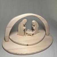 Presepio in legno fatto a mano 