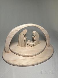 Presepio in legno fatto a mano 