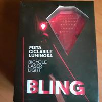 Fanalino posteriore bicicletta con laser