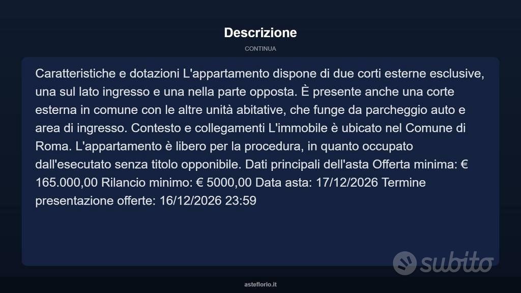 Appartamento – Roma, Casal Boccone, Municipio Roma III - Altro