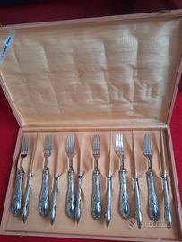 servizio forchette argento 1000"