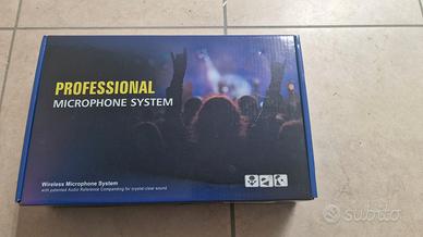 Microfono Wireless Ricaricabile a Doppio UHF