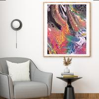 Quadro fluid art - dark swipe
