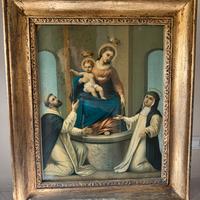 Quadro antico stampa du tela