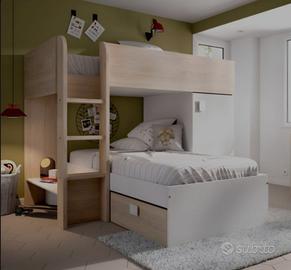 Letto a castello con armadio