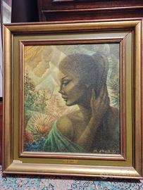 Sibilla - quadro a olio firmato