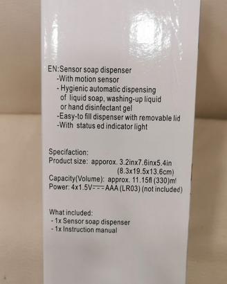 Dosatore di sapone a batteria