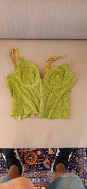 corsetto top verde