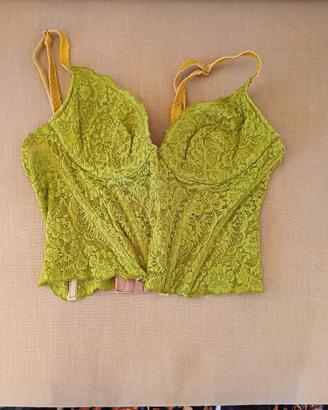 corsetto top verde