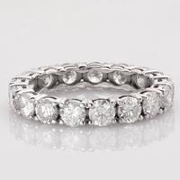 Anello oro bianco 14kt diamanti veretta 2,78 ct.