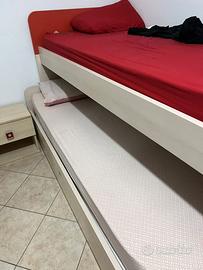 Letto a castello estraibile