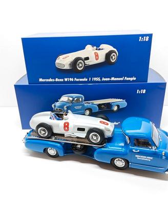 Bisarca Mercedes + W196 Fangio - 1/18 Tanomodels