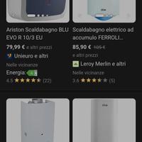 ritiro scaldabagno usato 