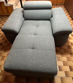 Chaise longue singola , con vano contenitore