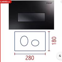 Placca nera cassetta di scarico Pucci “nera”