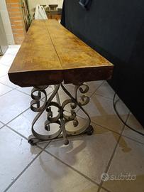 Panca rustica stile Fratino in Legno Massello e Fe