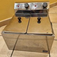 Friggitrice elettrica da banco doppia vasca