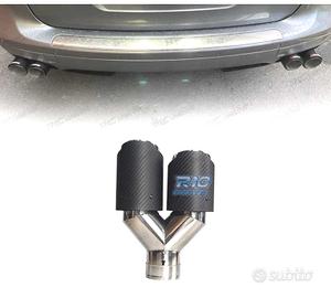 TERMINALE SCARICO IN CARBONIO DOPPIO SINISTRO LOOK