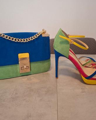 Set Sandali + Borsa Pochette Primadonna Taglia 40 