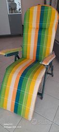 poltrona sedia sdraio imbottita, pieghevole