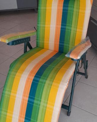 poltrona sedia sdraio imbottita, pieghevole