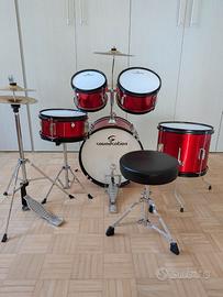 Batteria acustica Soundasation JDK100 rossa