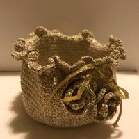 Cestino porta tutto realizzato e decorato a mano