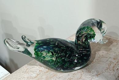 Anatra vintage Vetro di Murano Tecnica Bullicante