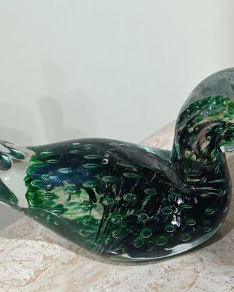 Anatra vintage Vetro di Murano Tecnica Bullicante