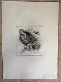 Litografia Renzo Vespignani “autoritratto”