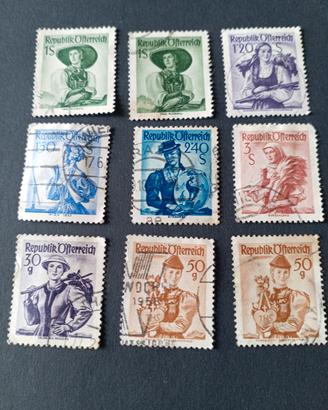 Lotto Francobolli Austria T. 1,20S  Doppia stampa