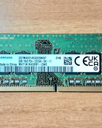 RAM 8 GB 3200 MHz Samsung DDR4 SO DIMM