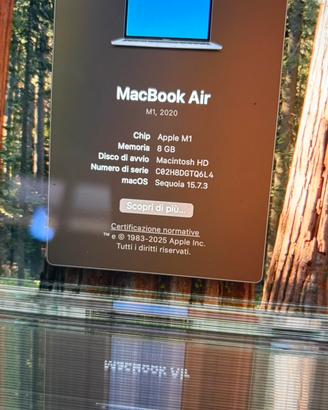 MacBook Air M1 con schermo danneggiato