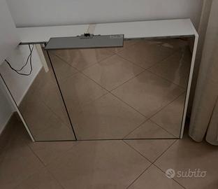 Mobiletto specchio bagno doppia anta con di luce