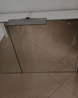 Mobiletto specchio bagno doppia anta con di luce