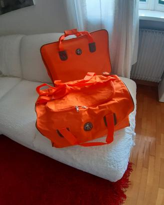 Set 2 pezzi completo borsa sacca valigia viaggio