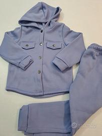 tuta, completo bambina tg 6 Anni, viola