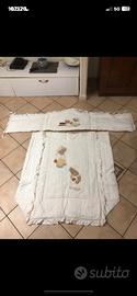 Piumoncino e paracolpi imbottito culla con orsetti