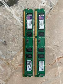 2 RAM DDR3 da 4 gb Kingston
