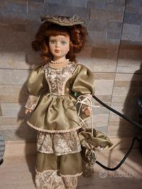 Bambola di Porcellana Vintage Stile Vittoriano