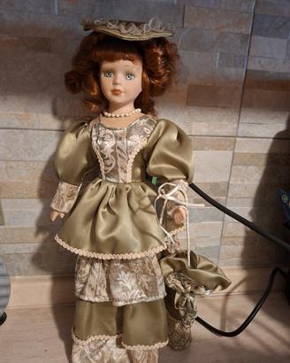 Bambola di Porcellana Vintage Stile Vittoriano