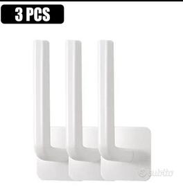 Gancio da parete in plastica set 3 pezzi